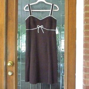 BROWN SUNDRESS WITH BUILT IN BRA SIZE 10